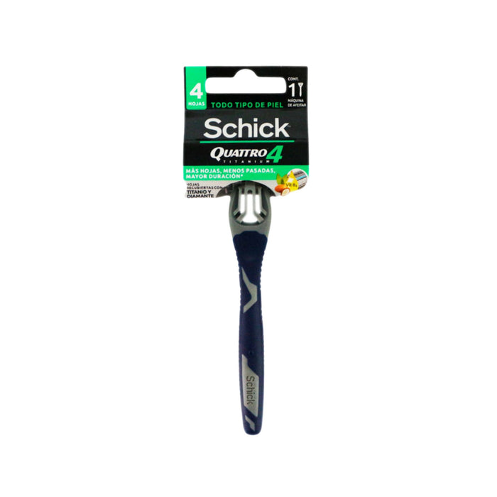 Rasuradora Schick Quattro 4 Titanium X Unidad
