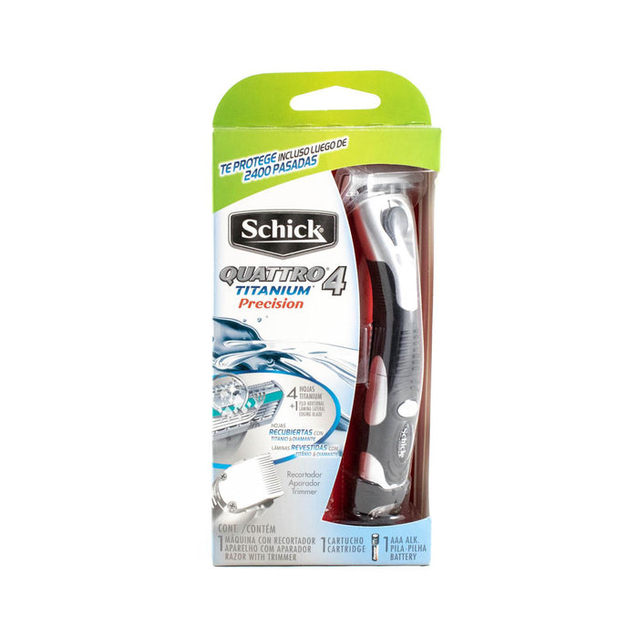 Schick Quattro Máquina De Afeitar Titanium Trimmer X 1 Unidadad