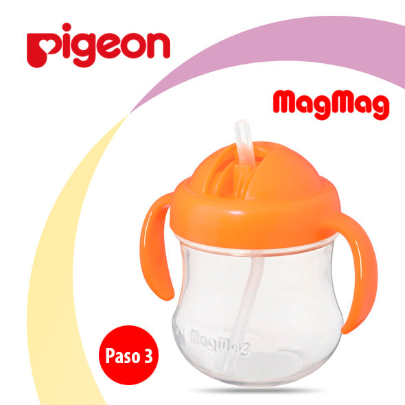 Pigeon Mag Mag Taza Con Sorbete Naranja Paso 3 X 200Ml