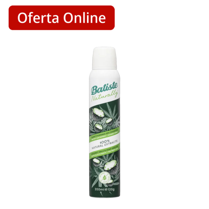 Shampoo Batiste Naturally Coconut Milk Y Hemp Seed Oil X 200Ml