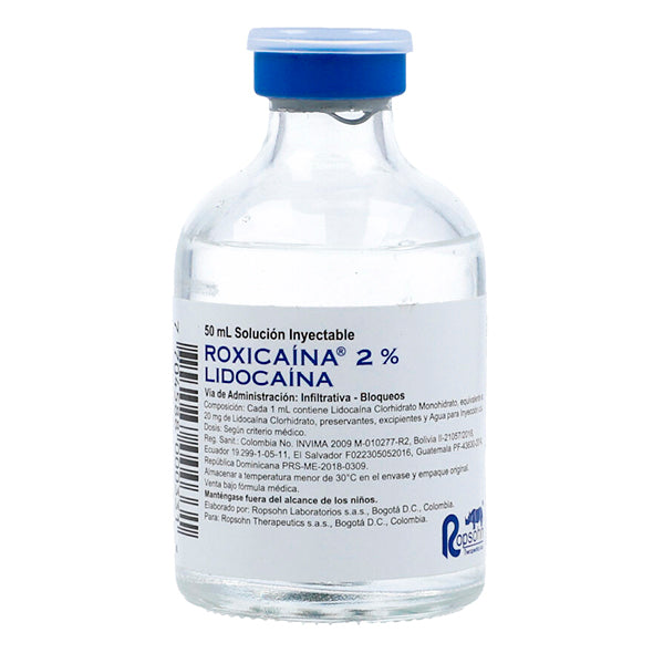 Roxicaina Lidocaina 0.02 Y 50Ml X Ampolla
