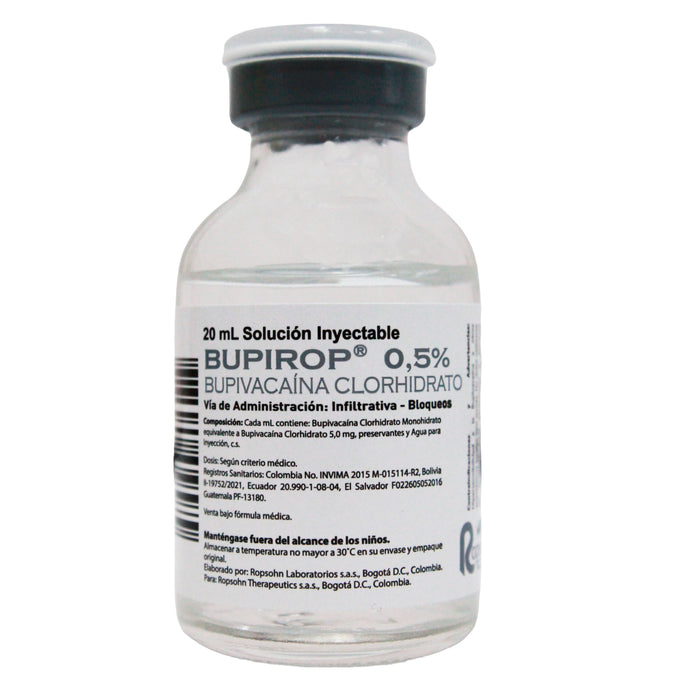 Bupirop Pura 0.5% X 20Ml Marcaina Bupivacaina