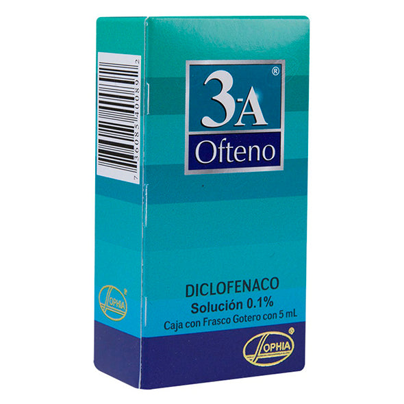 3-A Ofteno 0.1% Colirio X 5Ml Diclofenaco