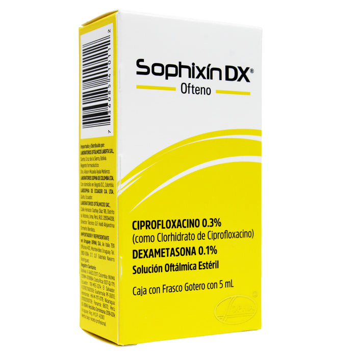 Sophixin Dx Colirio X 5Ml Ciprofloxacina Dexametas