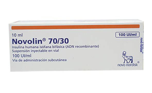 Novolin 70-30 Insulina Mixtard 100Ui Y 1Ml X Ampolla