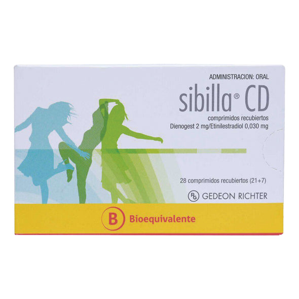 Sibilla Cd Dienogest 2Mg Y Etinil Estradiol 0.030Mg X 28 Tabletas
