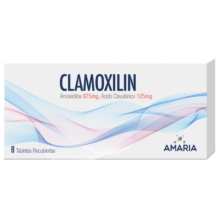 Clamoxilin 875 Amoxicilina 125Mg Ácido Clavulánico X Tableta