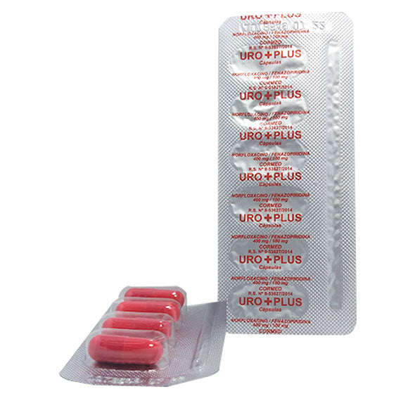 Uro+Plus Norfloxacino/Fenazopiridina X Cápsula