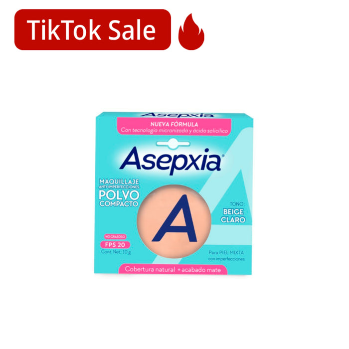 Asepxia Bb Maquillaje Polvo Beige Claro Mate X 10G