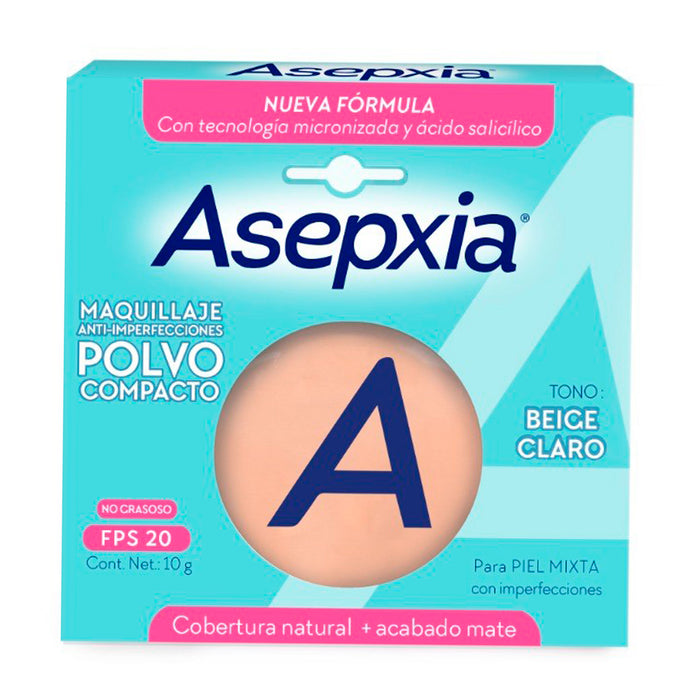 Asepxia Bb Maquillaje Polvo Beige Claro Mate X 10G