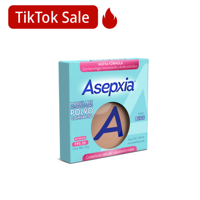 Asepxia Maquillaje Polvo Compacto Beige X 10G
