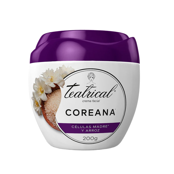 Crema Facial Teatrical Células Madre Y Arroz Coreana X 200G