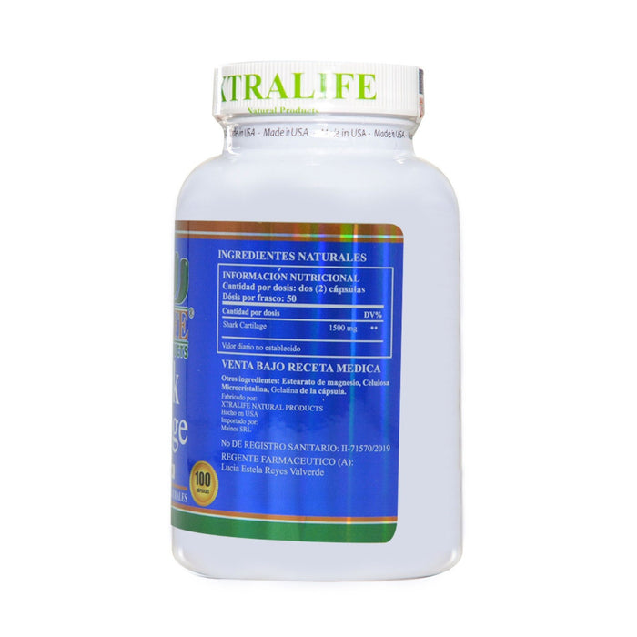 Shark Cartilage 1500Mg Xtralife X 100 Capsulas