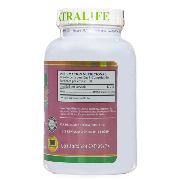 Xtralife Biotin 10000 Mcg X 100 Comp