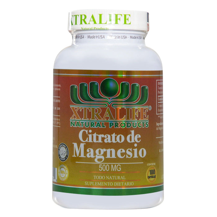Xtralife Citrato De Magnesio 500 Mg X 100 Cápsulas