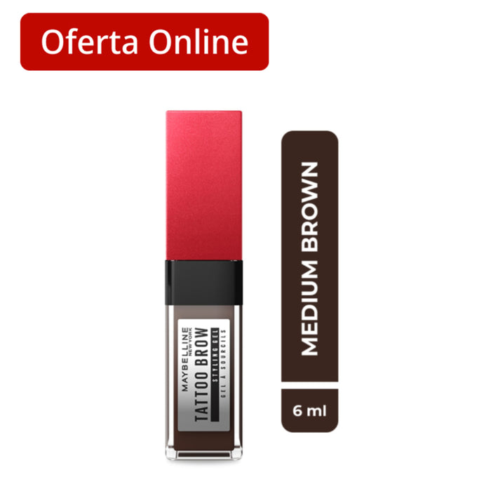 Gel De Cejas Maybelline Tatto Brow 3D Gel - Tono Medium Brown X 6Ml