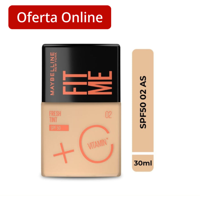 Base Maybelline Fit Me Fresh Tint Spf 50 - Tono 02 X 30Ml