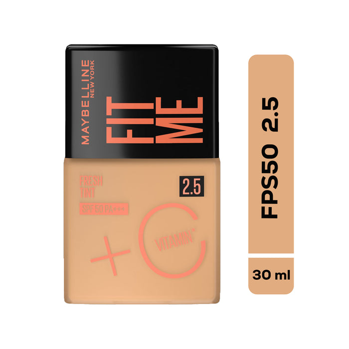 Base Maybelline Fit Me Fresh Tint Fps50 Nro. 2.5 X 30Ml