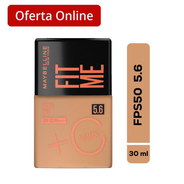 Base Maybelline Fit Me Fresh Tint Fps50 Nro. 5.6 X 30Ml