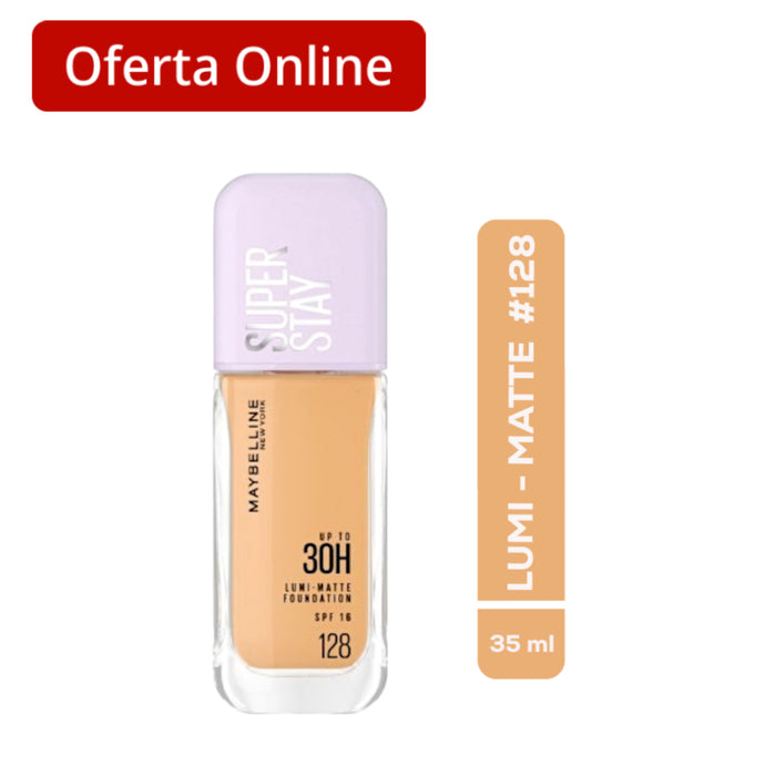 Base Maybelline Super Stay Up To 30H Lumi-Matte Nro. 128 Found