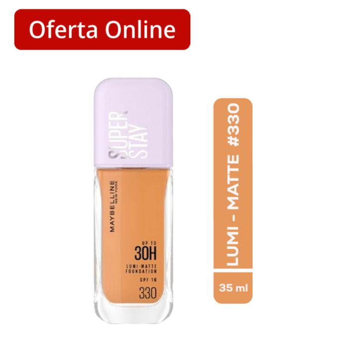 Base Maybelline Super Stay Up To 30H Lumi-Matte Nro. 330 Found