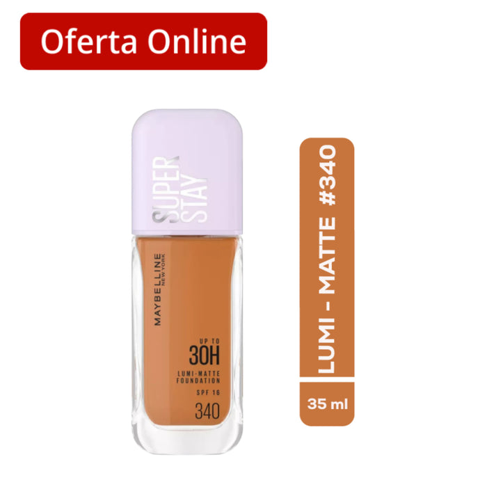 Base Maybelline Super Stay Up To 30H Lumi-Matte Nro. 340 Found