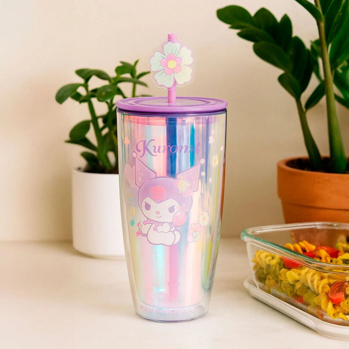 Botella De Plástico Miniso Kuromi Flower X 730Ml