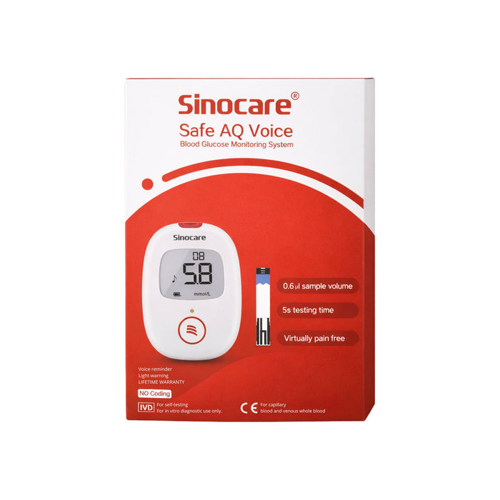 Sinocare Glucometro Safe Aq Voice
