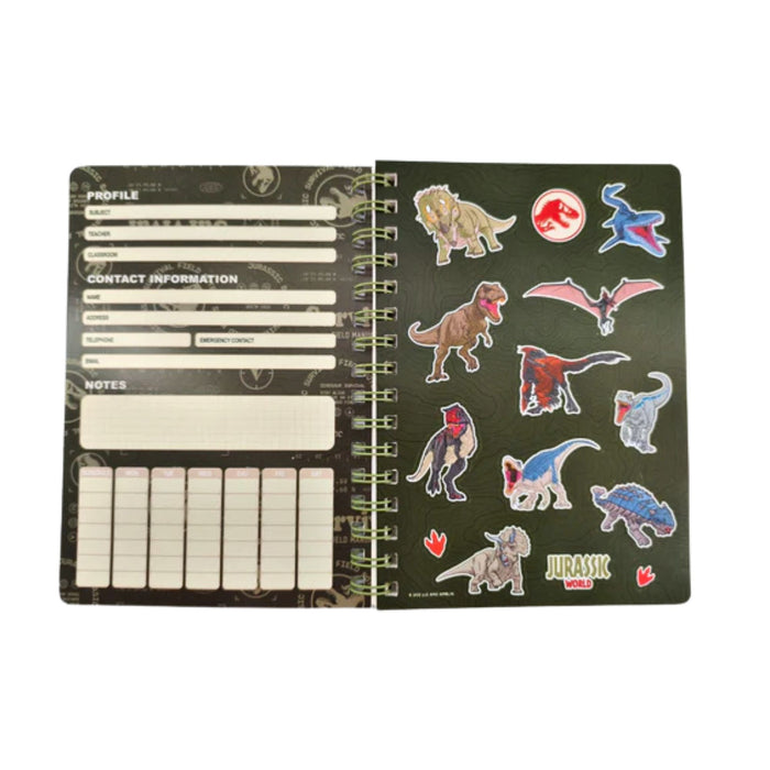 Libro De Colección Miniso Jurassic World Con Encuadernación En Espiral