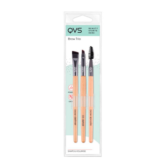 Qvs Brow Trio Pincel Cepillo Para Cejas