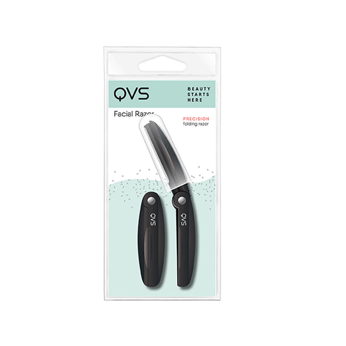 Qvs Black Facial Razor Afeitador X 2 Piezas