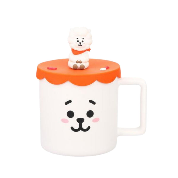 Taza De Cerámica Miniso Bt21 Collect Con Tapa De Silicona X 425Ml