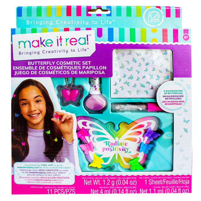 Make It Real Juego De Cosmeticos Mariposas X 11 Piezas