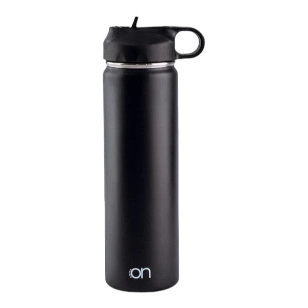 Termo Con Tapa Bombilla Chill On Negro X 650Ml
