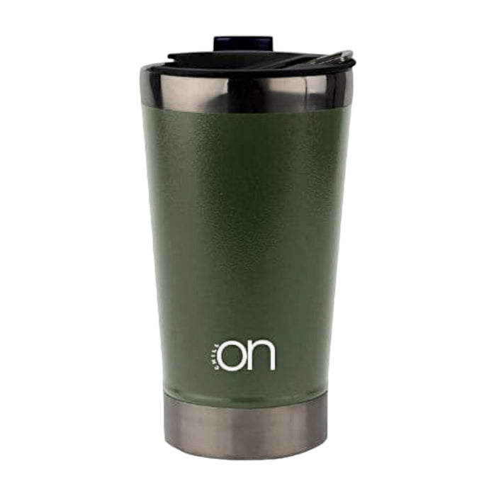 Vaso Chill-On Tapa Cerveza Verde Militar 470Ml