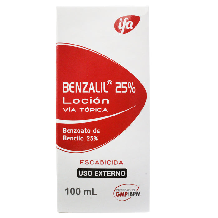 Benzalil 25  Locion Fco X100ml Benzoato De Bencilo