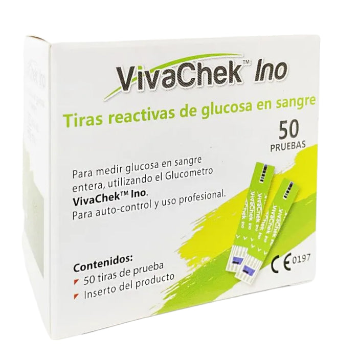 Tiras Vivachek Ino Tiras De Prueba De Glucosa X 50 Unidades