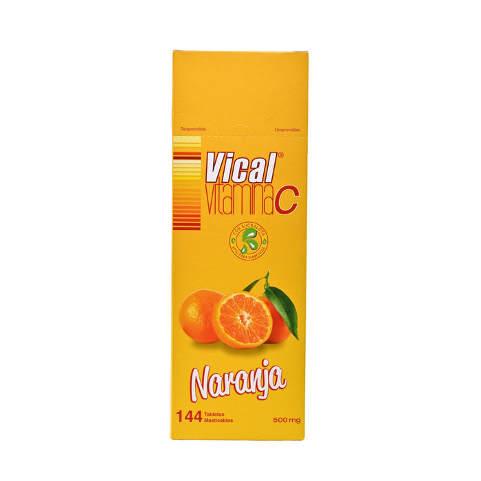 Vical 500Mg Vitamina C Sabor Naranja X Tableta Masticable