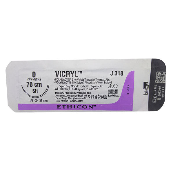 Poly Vicryl 0 C Ag 2.6Cm J318h