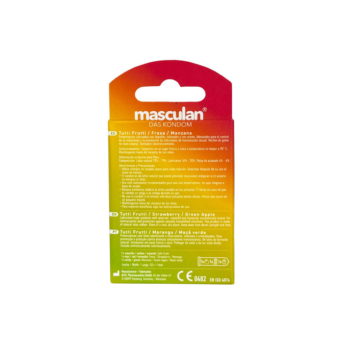 Preservativo Masculan Frutti Edition 3 Unidades X Caja