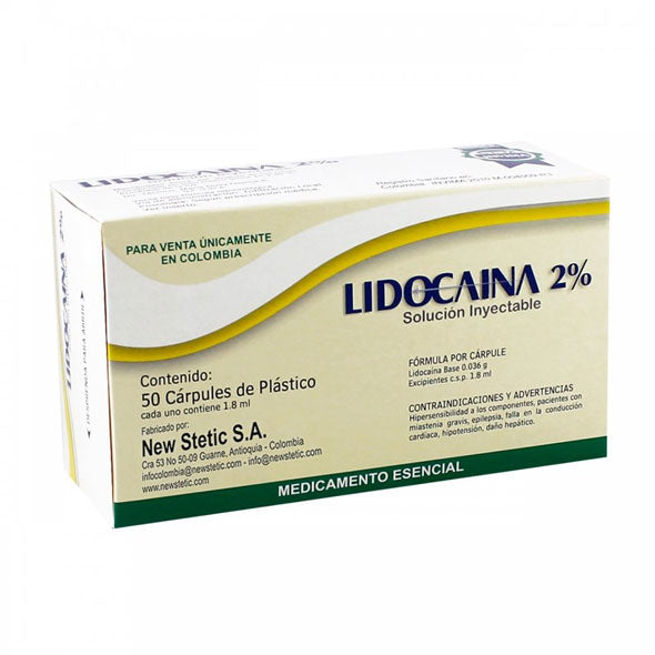 Lidocaina Dental 0.02 Sin Epin X Ampolla