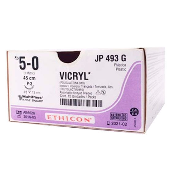 Poly Vicryl Nro.5-0 Con Aguja De 17Mm X Pieza