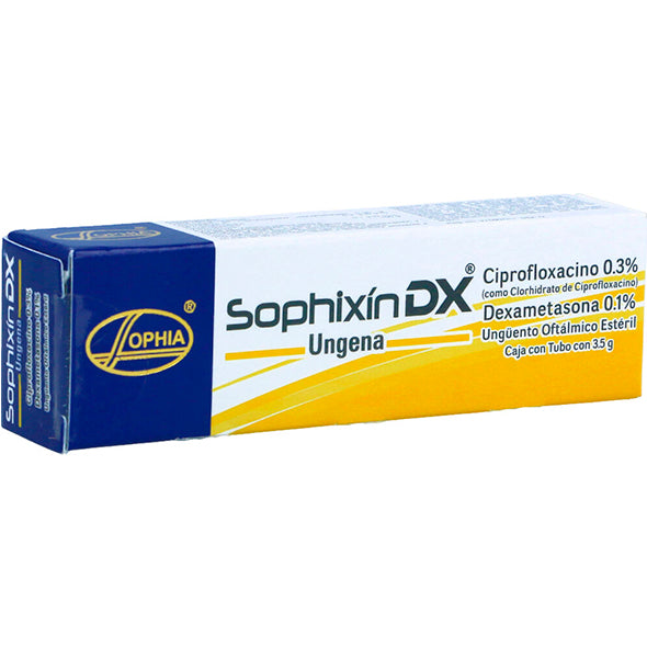 Sophixin Dx Ungena Ciprofloxacina 0.003 Y Dexametasona 0.001 Ungüento Oftalmico X 3.5G