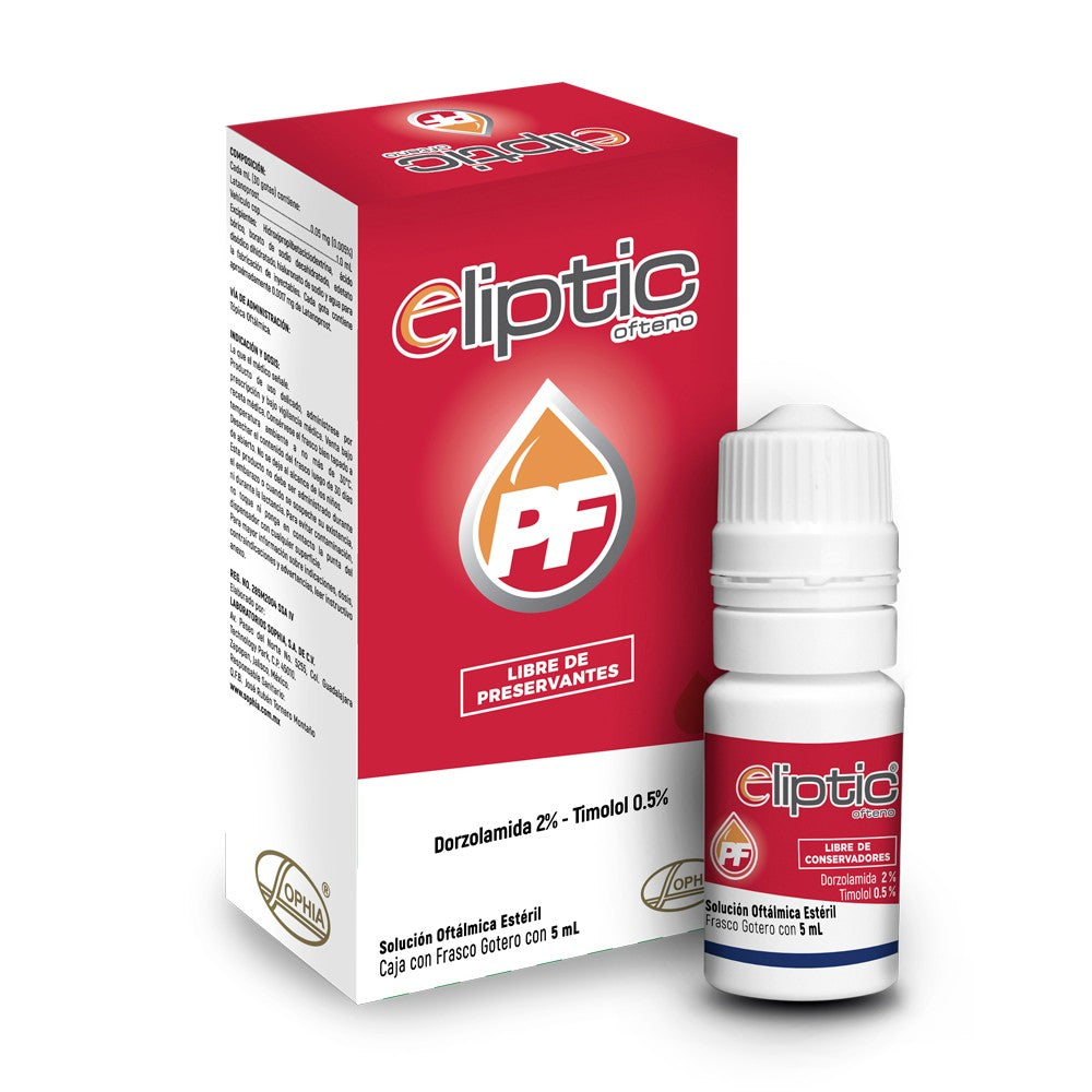 Eliptic Pf Ofteno Colirio X5ml Dorzolamida Timolol— Farmacorp