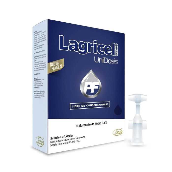 Lagricel Pf Ofteno Hialurunato 0.4%  X 20 Unidades /0.5Ml