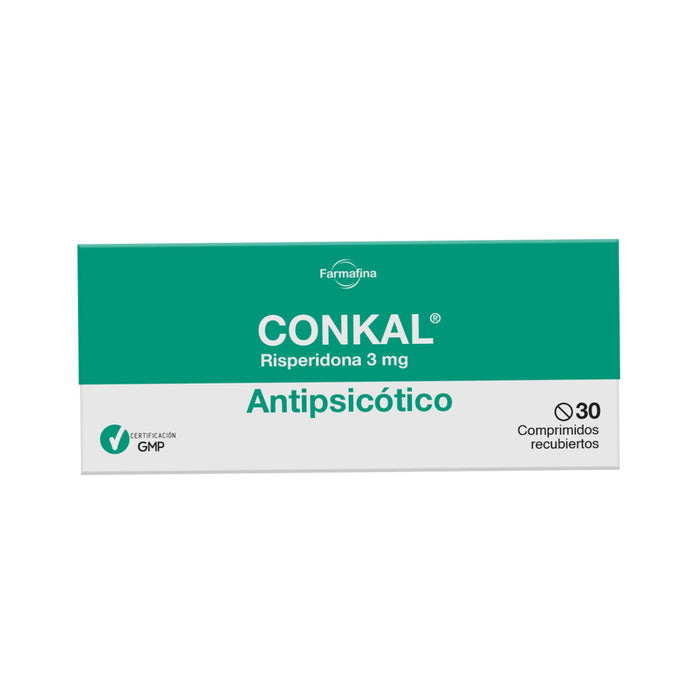 Conkal Risperidona 3Mg Antipsicótico X Comprimido