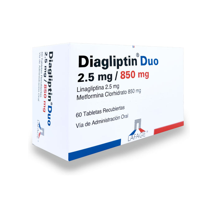 Diagliptin Duo 2.5/850Mg Linagliptina/Metformina Clorhidrato X Tableta