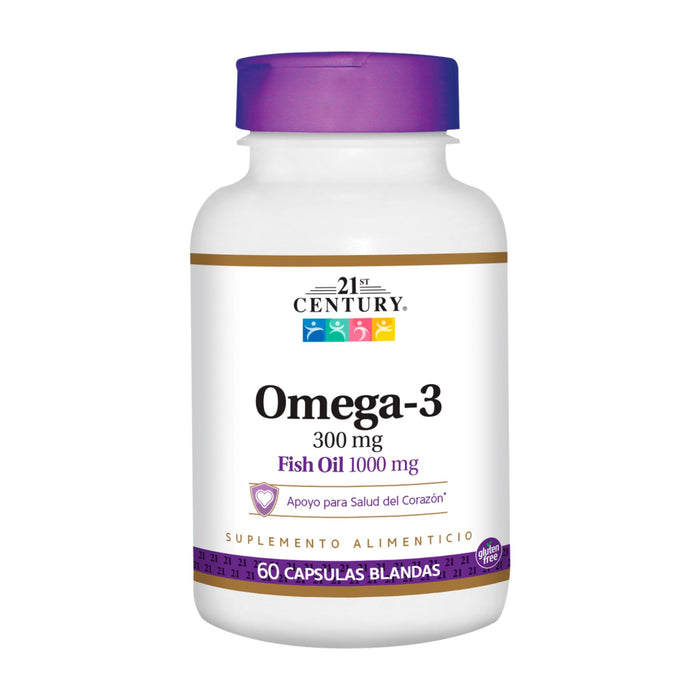 Omega 3 21 Century 300Mg X 60 Capsulas Blandas