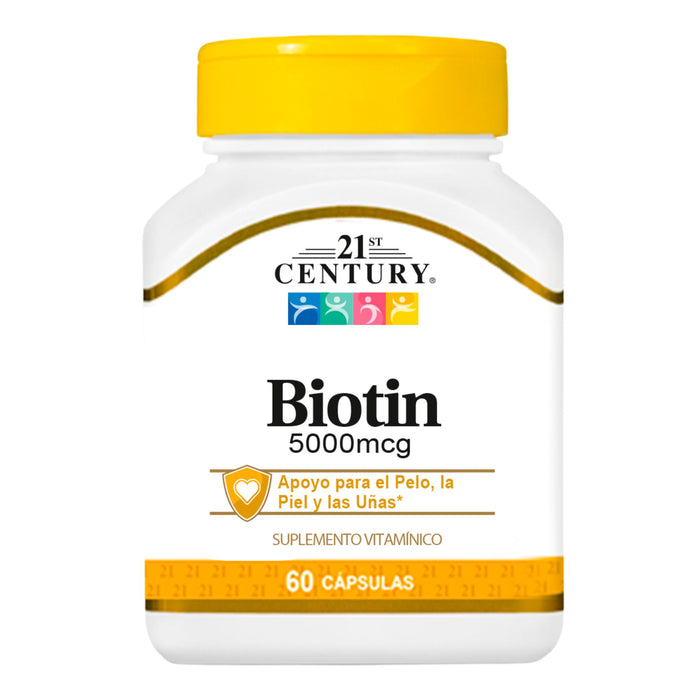 Biotin 5000Mcg 21 Century X 60 Cápsulas