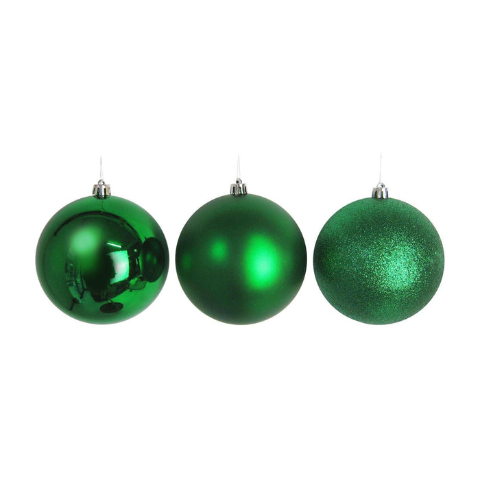 Set Bolas Navidad Santini Básico Decoración Color Verde 10 Cm 6 Piezas
